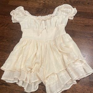 Cream Urban Outfitters romper never worn